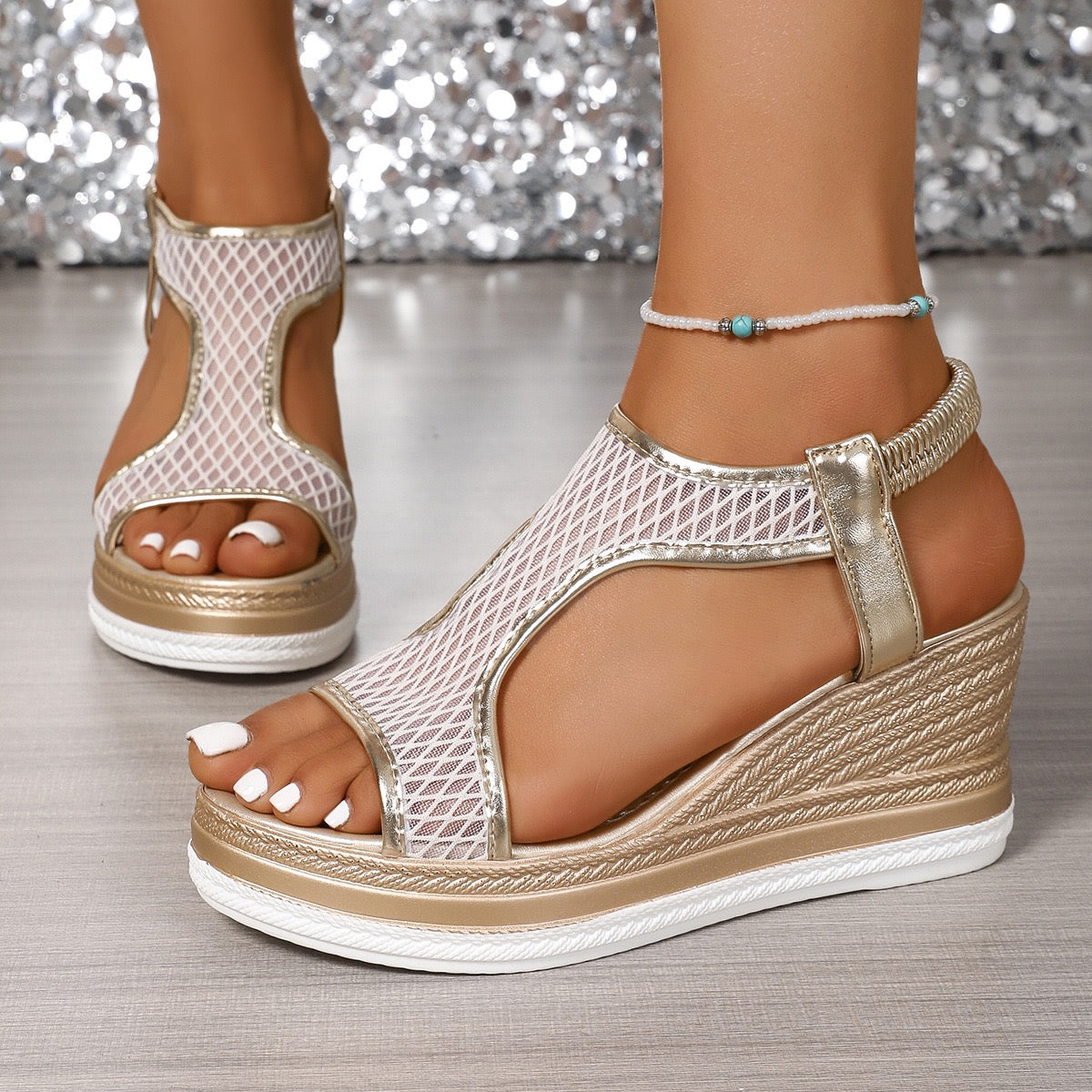 Jenny - Elegant Comfortable sandals with Wedge heel