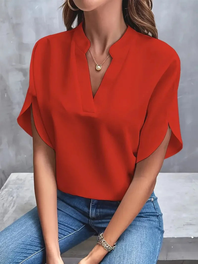 Kim - Elegant V-Neck T-Shirt